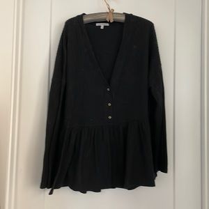 Waffle-knit Peplum Top | Breastfeeding/Pregnancy-friendly!